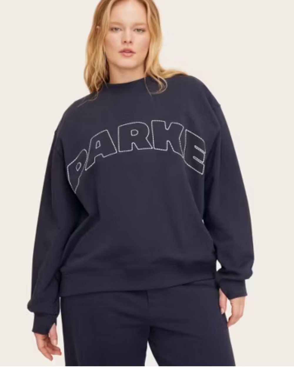NWT Parke x Target Mockneck Pullover Sweatshirt navy blue